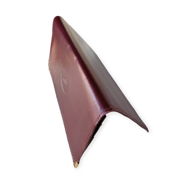 💯 CARTIER Wallet mast line Bordeaux leather Authentic - Picture 8 of 14